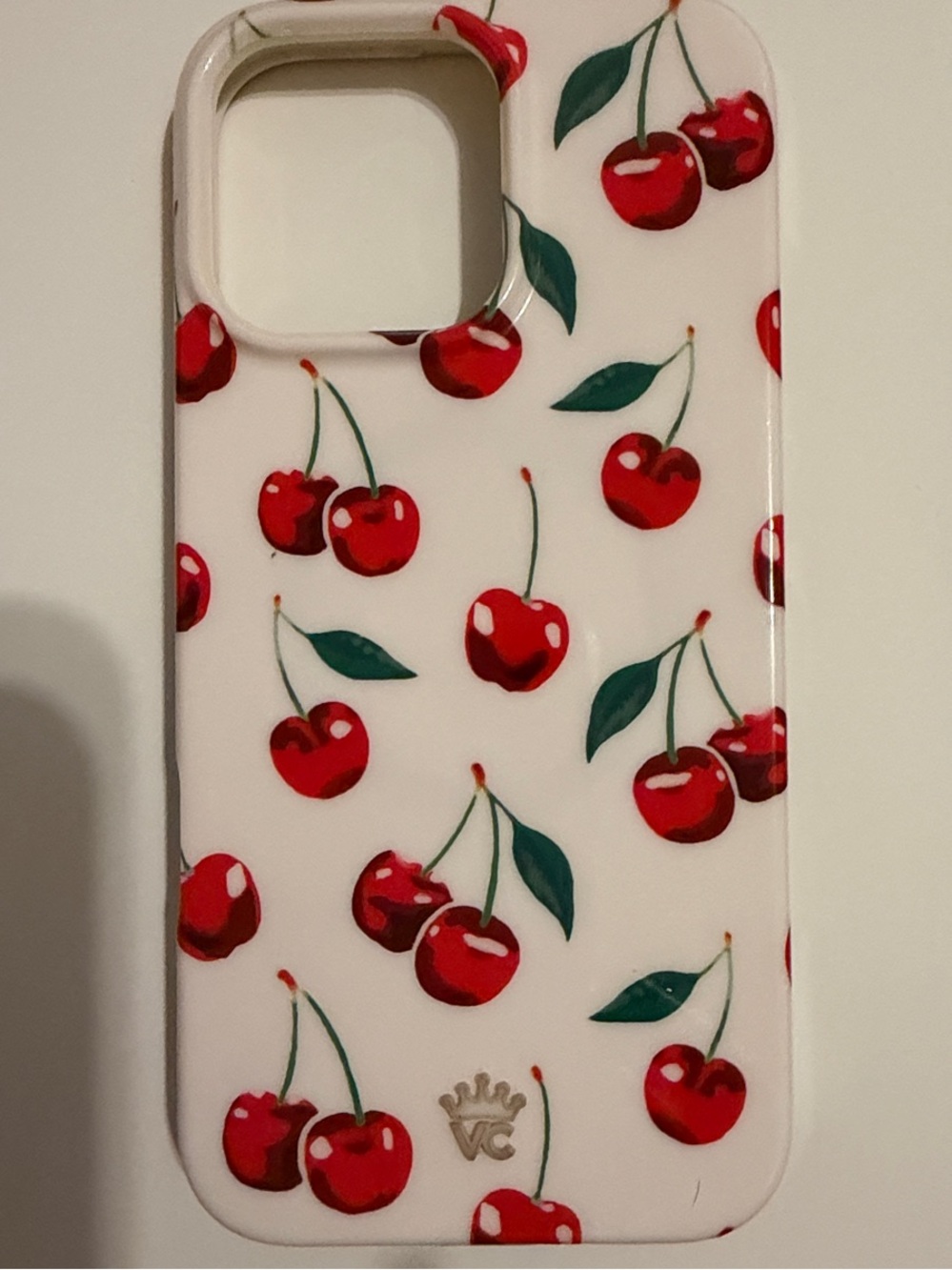 Velvet Caviar White Cherry Print Phone Case